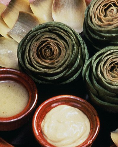 artichokes with two sauces